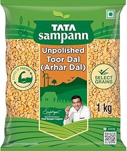 Tata Sampann Unpolished Toor Dal/Arhar Dal, 1kg